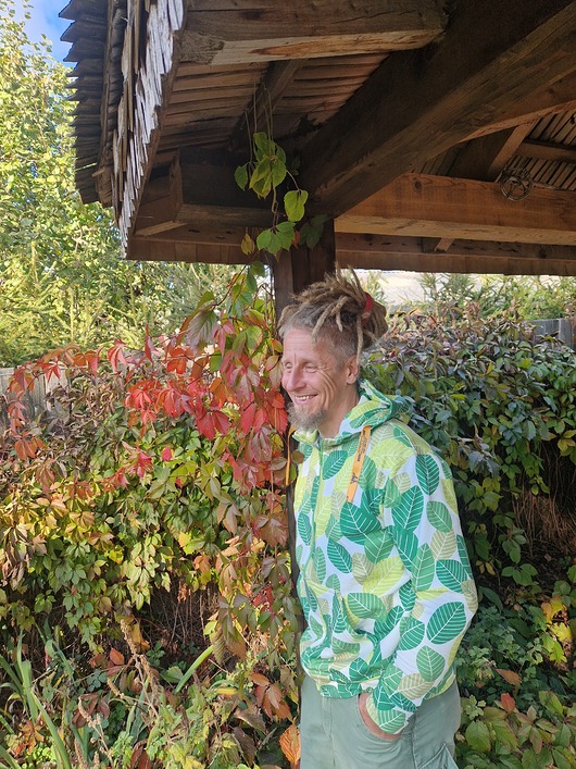 bluza z kapturem damska Bluza rozpinana "Z liścia" unisex