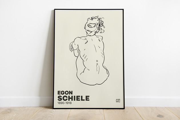 Egon Schiele- plakat wystawowy Pas De LArt