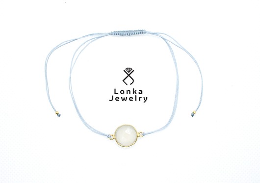Bransoletka z szarym agatem Lonka Jewelry