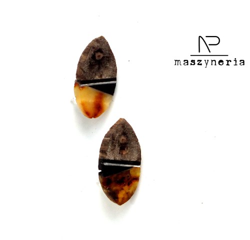 Wood&Amber Kolczyki Etniczne Maszyneria