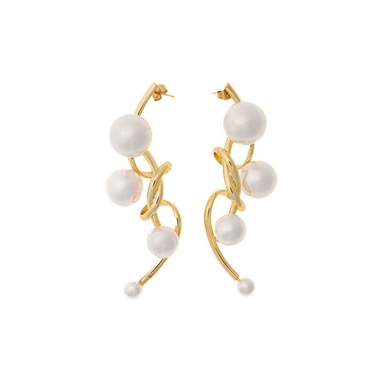 kolczyki - inne Kolczyki Perłowy splot