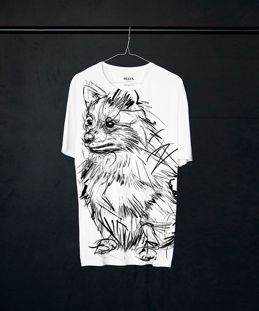 Miniature Spitz Dog Men's T-shirt SELVA