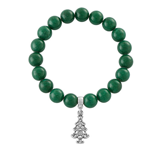 Xmas - green jade with christmas tree. Lavoga