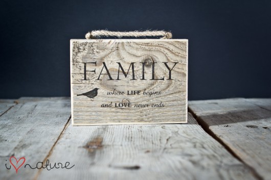 Tabliczka Family i love nature
