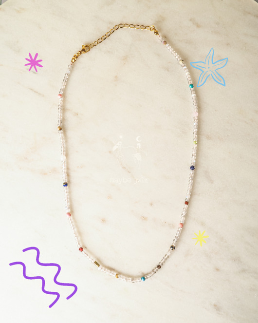chokery Choker z labradorytu i kamieni
