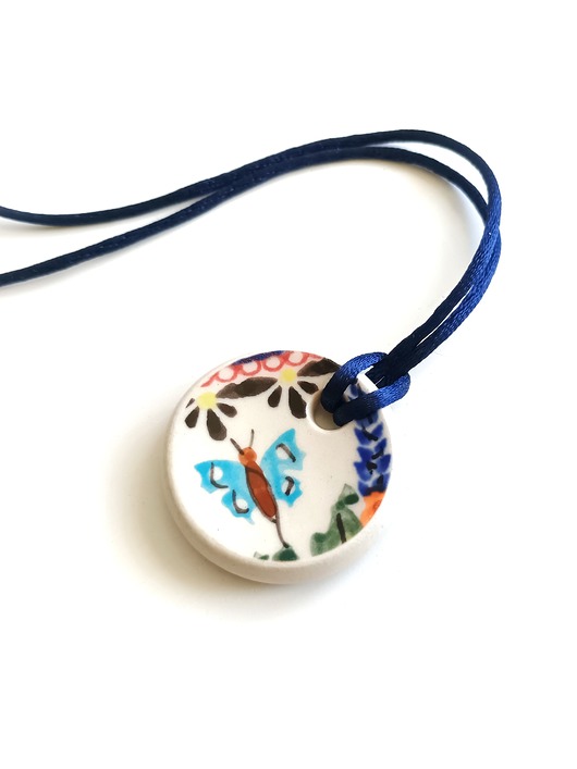 wisiory Naszyjnik Bolesławiec dwustronny