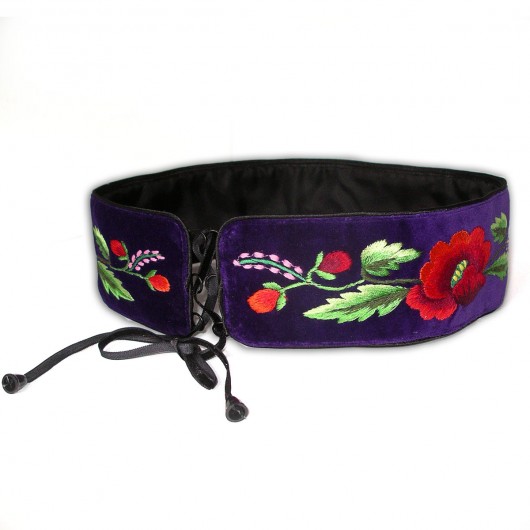 POPPY belt (Łowicz Region embroidery) na ludowo