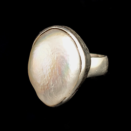 pierścionki srebrne Pierścionek baśniowy z perłą