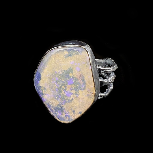 pierścionki srebrne Pierścionek opal boulder z Australii