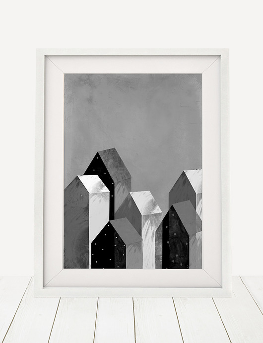 skandynawskie domki 20x30 cm Anita Tomala