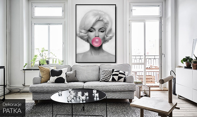 obrazy MARILYN Monroe WITH BUBBLE GUM - dekoracja