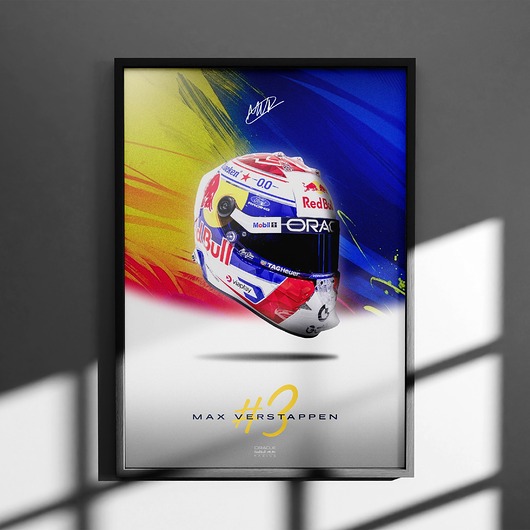 plakaty Plakat Tory wyścigowe - Max Verstappen