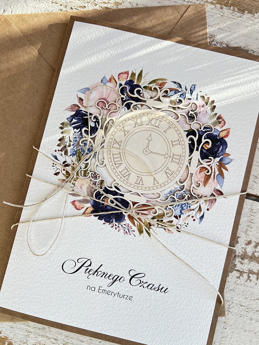 kartki scrapbooking Kartka ręcznie robiona z okazji przejścia na emeryturę, emerytura A5