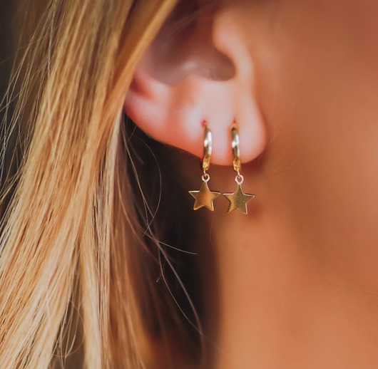  Kolczyki mini koła z gwiazdkami - srebro 925 Coccola JEWELLERY