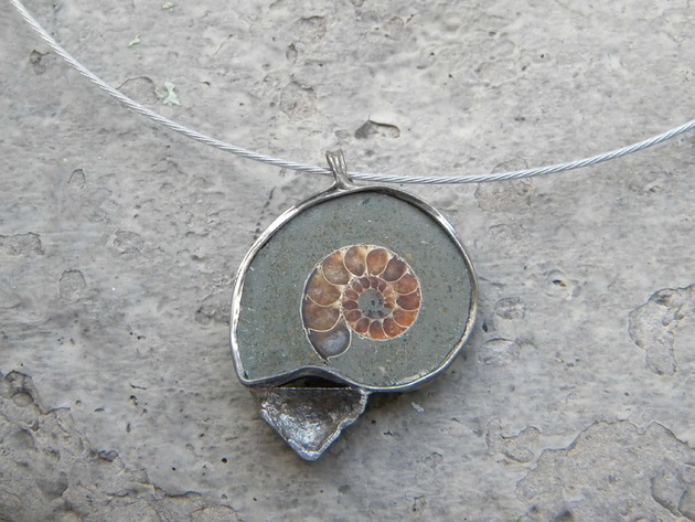 srebrne naszyjniki Amonit - naszyjnik