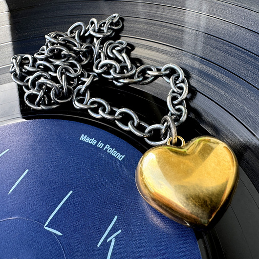 srebrne naszyjniki Naszyjnik Serce pozłacane na srebrnym łańcuchu 50 cm