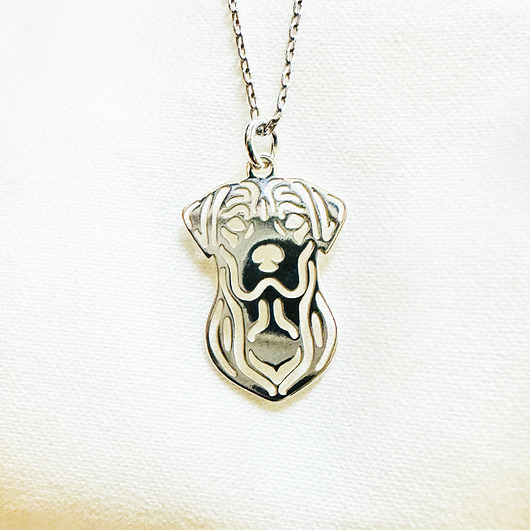 srebrne naszyjniki Naszyjnik z pieskiem Labradorem, labrador