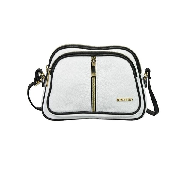 torby na ramię Torba skórzana  z ozdobnymi suwakami (5942)