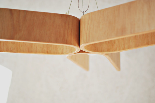 lampy wiszące Lampa wisząca ze sklejki gietej w kolorze venge