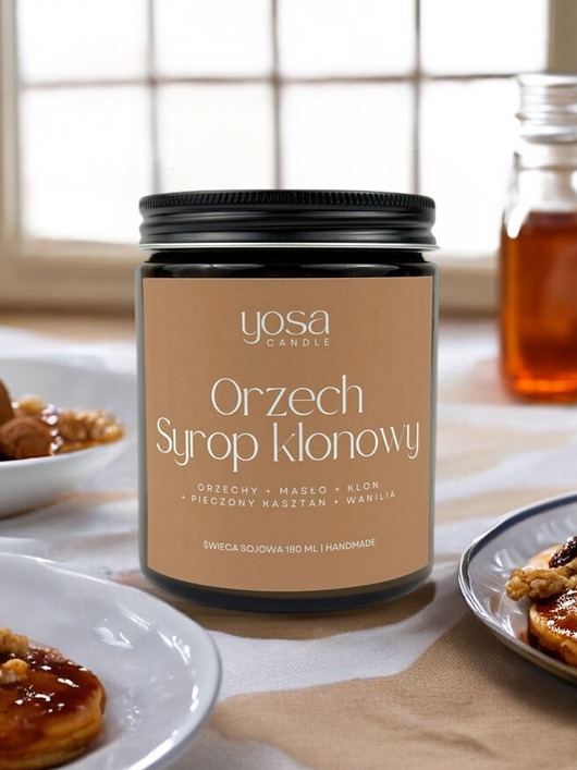 świece zapachowe Świeca Sojowa Orzech i Syrop klonowy