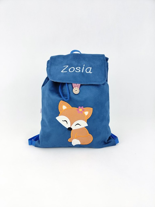 torebki, worki i plecaki dziecięce Personalizowany plecak przedszkolaka, plecak z liskiem, plecak z imieniem