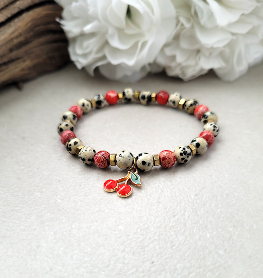 bransoletki z kamieni naturalnych Pewność siebie i motywacja z wisienkami