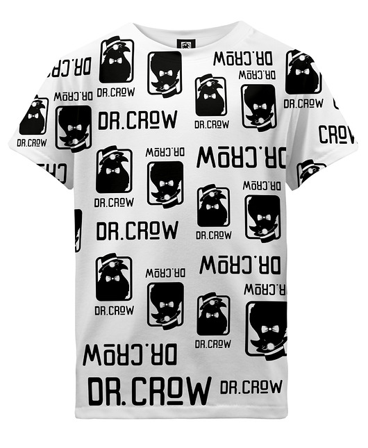 t-shirty dla chłopców T-shirt Boy DR.CROW Logo Biała