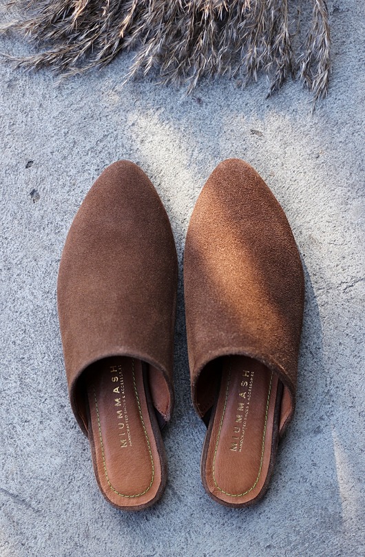 czółenka damskie MULE BRĄZ cigaro