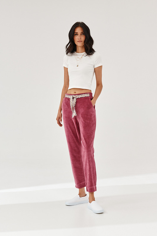 spodnie dresowe damskie Spodnie ALDO z welur-25%!!!