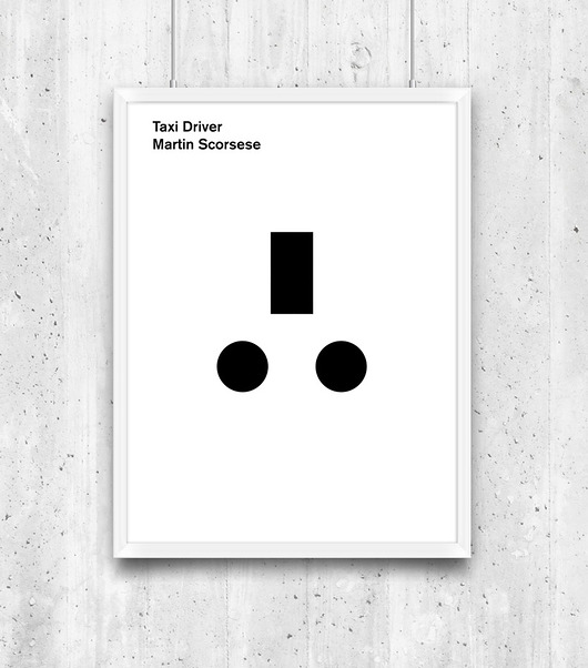 Taxi Driver -  plakat typograficzny A4 minimalmill