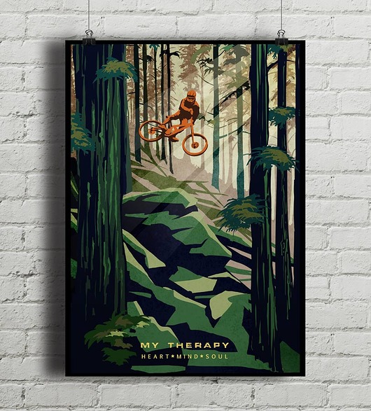 My Therapy - plakat rowerowy  minimalmill