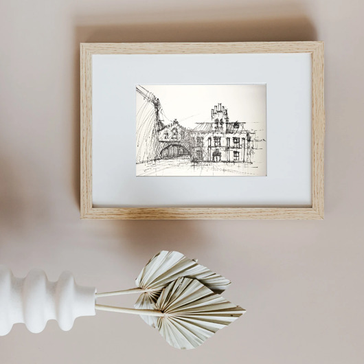 grafiki i ilustracje WYPRZEDAŻ SZTUKI! Rysunek cienkopis Floriańska Kraków oryginalny A5 15x21 cm