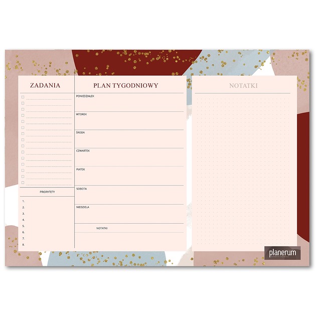 kalendarze i plannery Biuwar na biurko A3 Girl Power Tygodniowy + Lista zadań