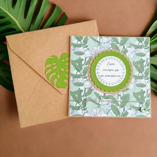 kartki scrapbooking Z okazji przejścia na emeryturę : kartka handmade