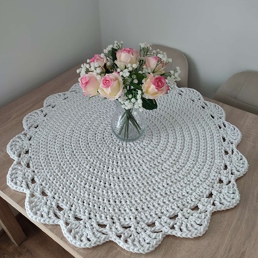 podkładki do kuchni Podkładka szydełkowa ze sznurka bawełnianego 80cm