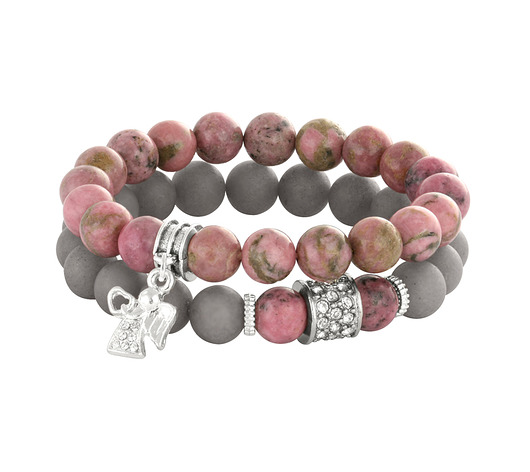 Rhodonite & sharkskin Lavoga