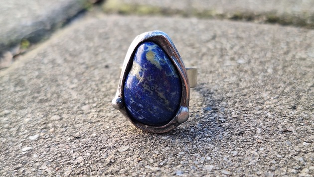 pierścionki - różne Lapis lazuli - pierścionek rezerwacja