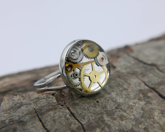 pierścionek z żywicy Mechaniczny pierścionek 263