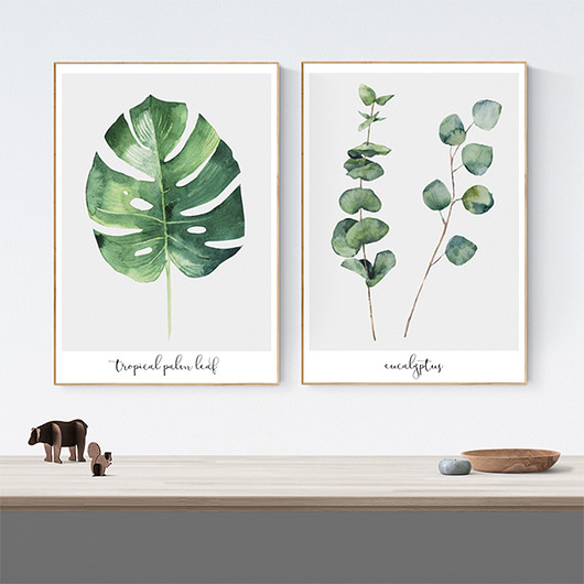 zestaw PLAKATÓW EUCALYPTUS I TROPICAL PALM LEAF MUKKO