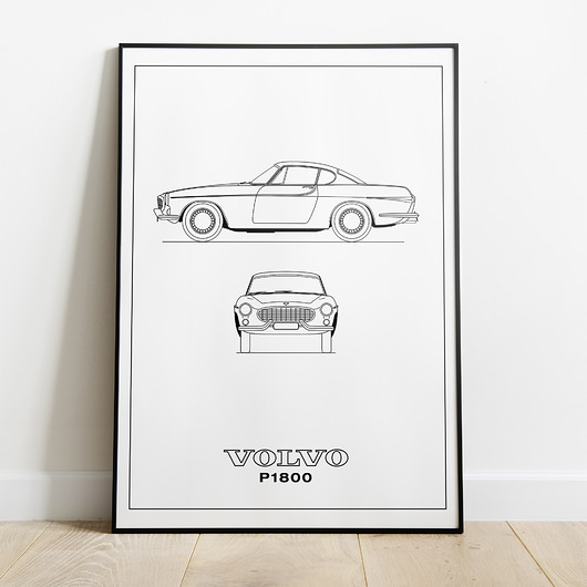 plakaty Plakat Legendy Motoryzacji - Volvo P1800
