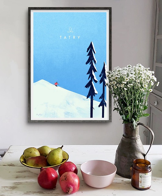 plakaty Narty w Tatrach - plakat 50x70 cm