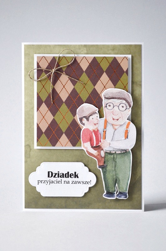 kartki scrapbooking Kartka okolicznościowa dla dziadka: Dziadek - przyjaciel na zawsze!