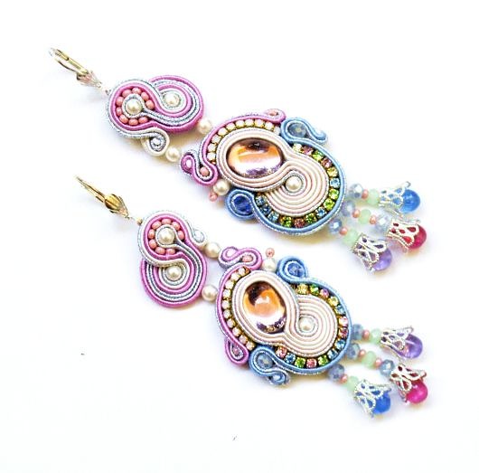kolczyki soutache Sutaszowe kolczyki PASTELLOVE _ EXPRESS