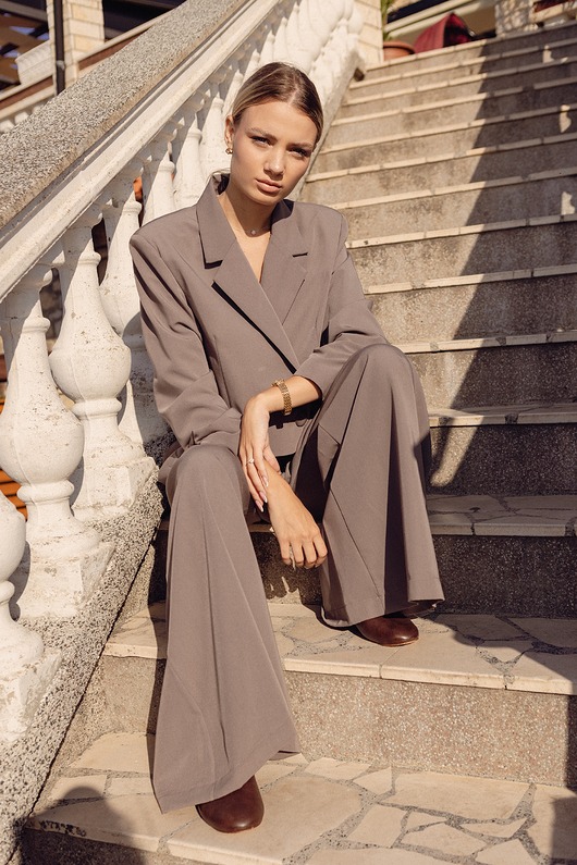 spodnie materiałowe damskie Spodnie B743