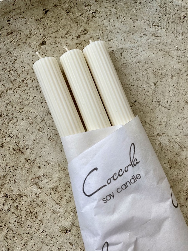 świeczniki i świece Świeca ekologiczna sojowa dekoracyjna stołowa "Linea" 25cm