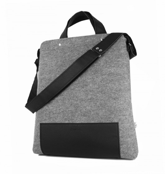 TORBA NA LAPTOPA MAXI BLACK zielony zamek purol design
