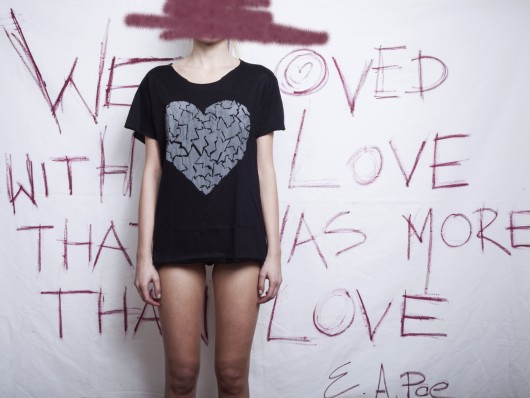 Be mY GREY VALENTINE/// single heart ODIO TEES