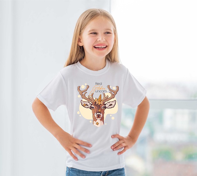 t-shirty dla dziewczynki Koszulka junior Golden Unicorn