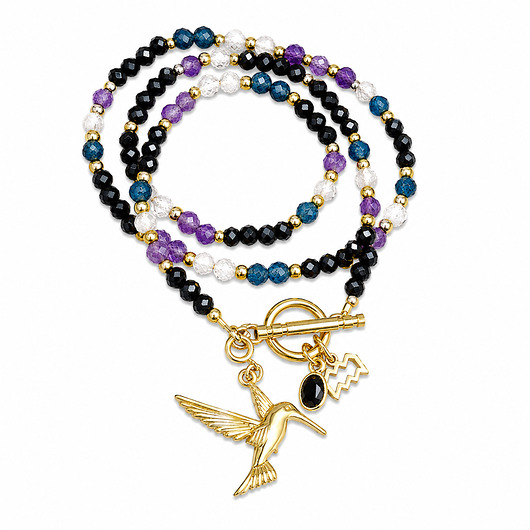 złote naszyjniki Naszyjnik zodiakalny WODNIK
