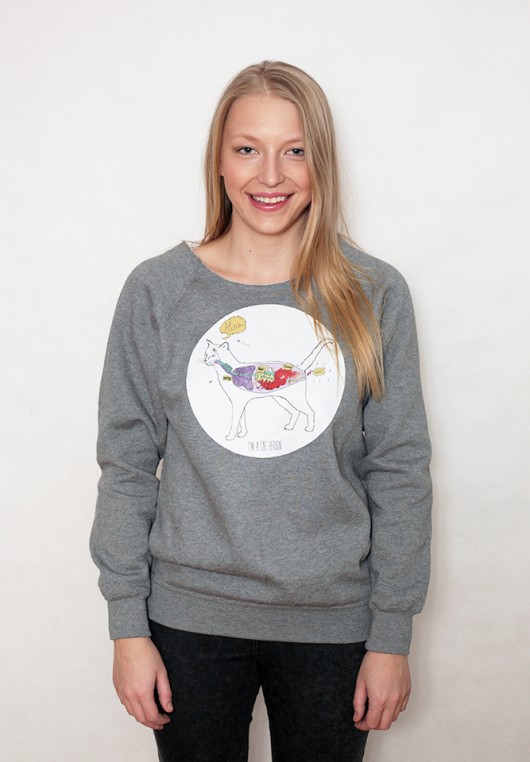 bluza damska I'm a cat person SzaraBluza